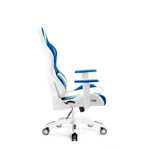 Fotel Diablo Chairs X-One 2.0 Small do 90kg Skóra ECO Biało-niebieski