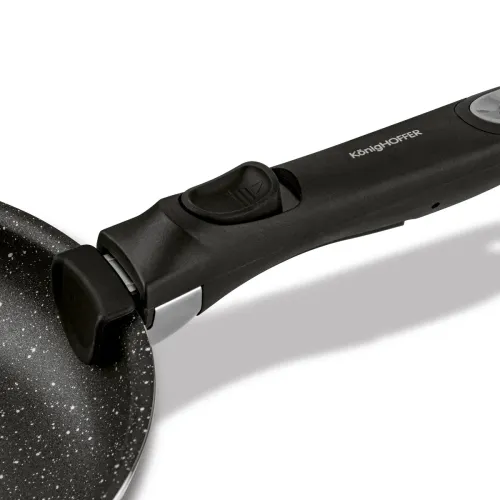 Zestaw 3 patelni z powłoką marmurową i odpinaną rączką Konighoffer Handy 20 cm 24 cm 28 cm