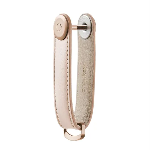 Skórzane etui organizer na klucze Orbitkey Leather - blush / blush