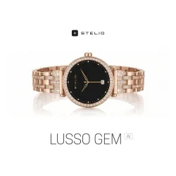 Smartwatch STELIO Lusso Gem AI 38mm Złoty + Bransoletka YES