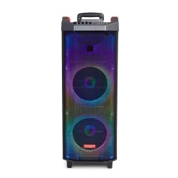 Power Audio Aiwa KBTUS-710MKII 90W Bluetooth Radio FM Mikrofon Karaoke Czarny