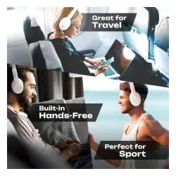 Słuchawki bezprzewodowe PowerLocus P19 White Nauszne Bluetooth 5.3 Biały