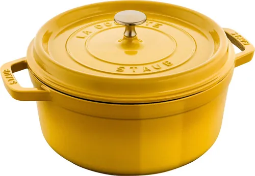 Garnek żeliwny okrągły 5.25 ltr cytrynowy STAUB LA COCOTTE Cytrynowy