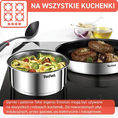 Zestaw patelni i garnków TEFAL Emotion L8968S04 Stalowy (8 elementów)