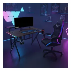 Biurko gamingowe COBRA CRF4012 RGB Brązowy