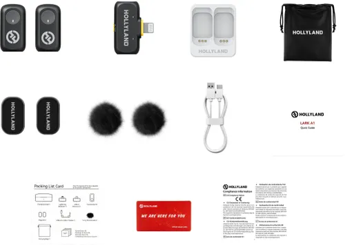 System bezprzewodowy HOLLYLAND Lark A1 Mini Duo Lightning Szary