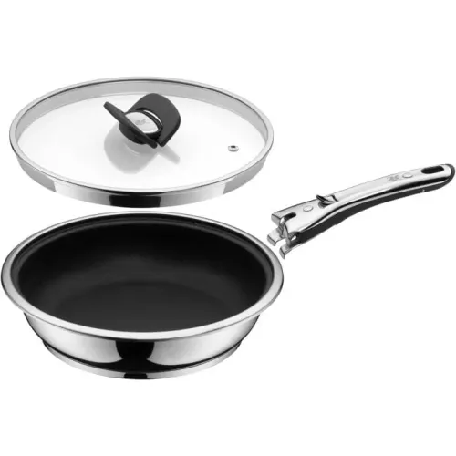 WMF Click and Serve 24 cm - patelnia nieprzywierająca ze stali nierdzewnej bez rączki