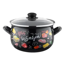 Garnek emaliowany z pokrywką EMALIA POLSKA PLESZEW LASAGNA 2,2 l