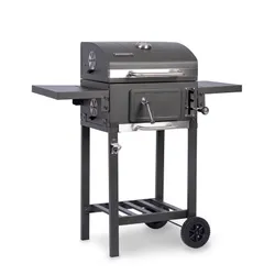 Grill węglowy ogrodowy Berdsen BD-892 żeliwny ruszt z pokrywą termometr + pokrowiec
