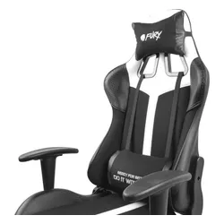 Fotel FURY Avenger XL Czarno-biały
