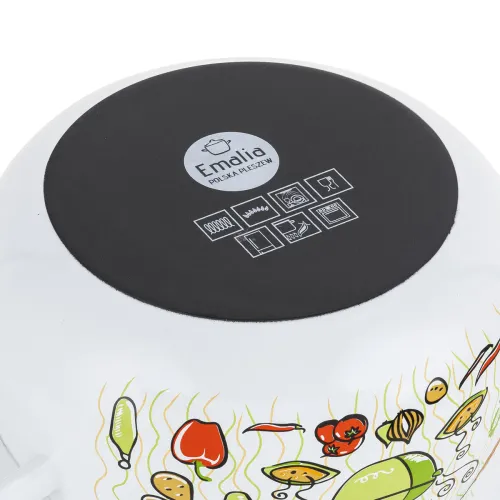 Garnek emaliowany z pokrywką EMALIA POLSKA PLESZEW LUMINO 3 l