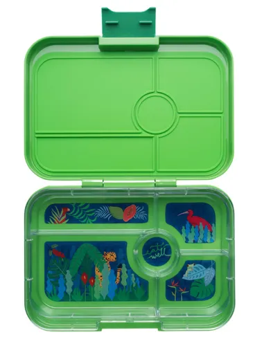 Lunchbox do pracy XL Yumbox Tapas 5 sekcji - jurassic green / jungle tray