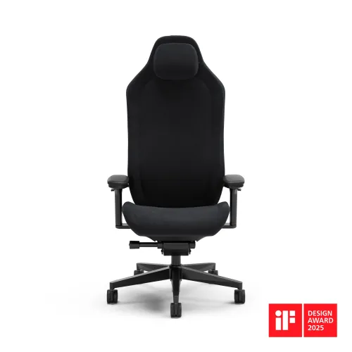 Fotel Fractal Design Refine Alcantara Fabric Gamingowy do 125kg Tkanina Czarny
