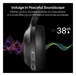 Słuchawki bezprzewodowe Tozo H10 Nauszne Bluetooth 5.3 Czarny