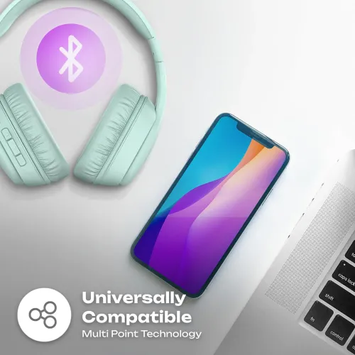 Słuchawki bezprzewodowe PowerLocus P7 Mint Nauszne Bluetooth 5.3 Miętowy