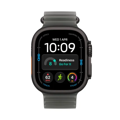 Apple Watch Ultra 4 GPS + Cellular koperta z tytanu czarny 49mm Pasek Ocean w kolorze półprzezroczystej czerni
