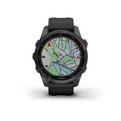 Smartwatch Garmin Fenix 7S Sapphire Solar Tytanowo-szary DLC z czarnym paskiem (010-02539-25)