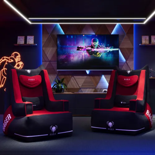 Fotel DIABLO CHAIRS X-Bager Czarno-Czerwony
