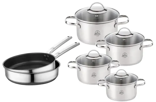 Zestaw garnków La Bonita Rico LB10ZG003 10 elementów Indukcja Stal nierdzewna