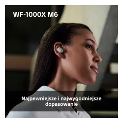 Słuchawki bezprzewodowe Sony WF-1000XM6 ANC Dokanałowe Bluetooth 5.3 Czarny