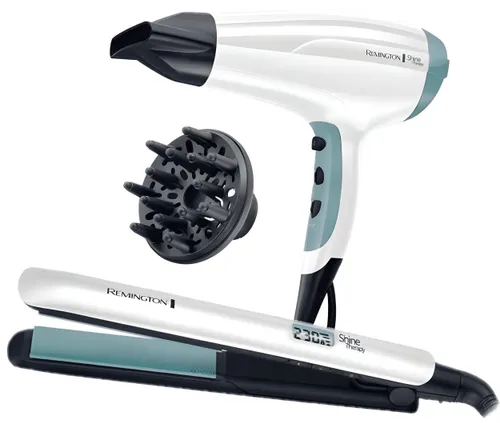 Prostownica REMINGTON Shine Therapy S8500GP 230 stopni + Suszarka do włosów D5216