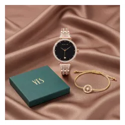 Smartwatch STELIO Lusso Gem AI 38mm Złoty + Bransoletka YES