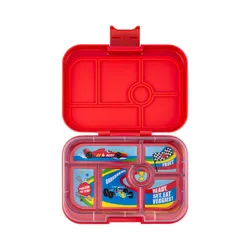 Yumbox Orijinal Okul Öğle Yemeği Kutusu-roar red / Race cars tray