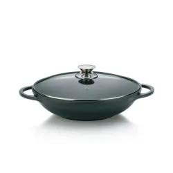 Patelnia / Wok nieprzywierający z pokrywką KELA KERROS CZARNY 32 cm