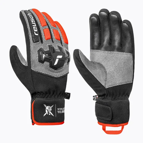 Rękawice narciarskie męskie Reusch Worldcup Warrior R-Tex XT black/silver/fluo red