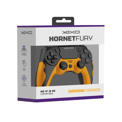 Pad Yaxo Hornet Fury Inferno Orange do PC, PS4 Bezprzewodowy/Przewodowy Pomarańczowy