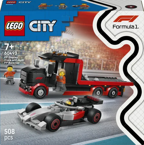 LEGO 60493 City Ciężarówka F1 z bolidem Audi F1