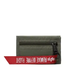 Büyük Erkek Cüzdanı Alpha Industries Crew Cüzdan 196928 Adaçayı / Yeşil 01