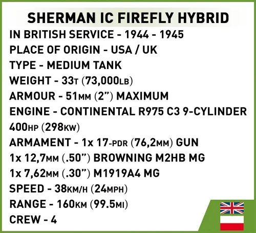 Конструктор COBI Sherman IC Firefly Hybrid