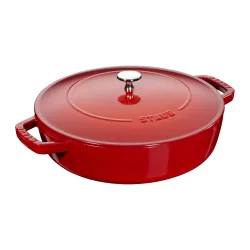 STAUB 24 cm - patelnia żeliwna z pokrywką