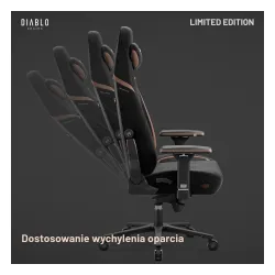 Fotel Diablo Chairs X-Eye 2.0 Ultra Gamingowy do 140kg Tkanina Czarny