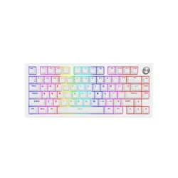 Klawiatura gamingowa Genesis Thor 404 75% GenX Stratos Silent przewodowa mechaniczna podświetlana cicha biała