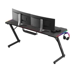 Biurko gamingowe HUZARO Hero 4.8 RGB Czarny