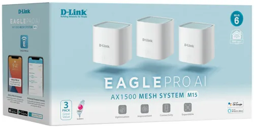 Router D-LINK M15 2.4 / 5 GHz (DualBand), Wi-Fi Mesh (3 szt.)