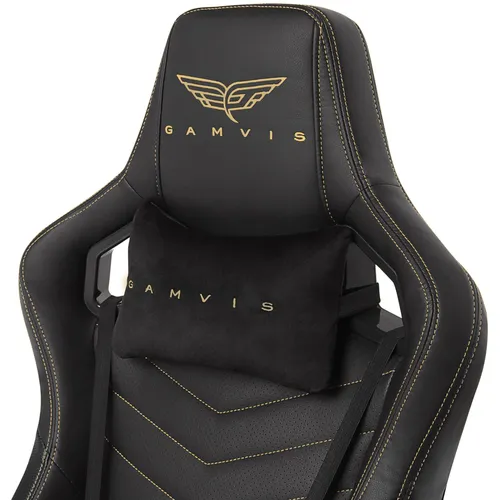 Fotel GAMVIS Elite 2.0 Pro XL Czarny (złote elementy)