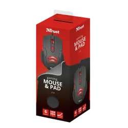 Myszka gamingowa Trust Ziva Gaming Mouse Podkładka Czarny