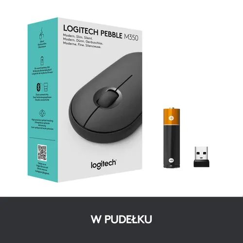 Myszka Logitech Pebble M350 - grafitowy