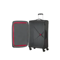 American Tourister Crosstrack Genişletilebilir Büyük Bavul-Gri / Kırmızı