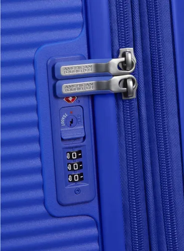 Большой чемодан Exp American Tourister Soundbox-cobalt blue