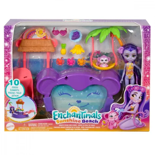 Mattel Enchantimals Набор "Тропический бассейн" + кукла-обезьянка