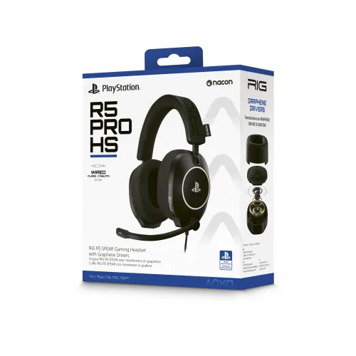 Słuchawki przewodowe z mikrofonem Nacon RIG R5 Pro HS Black Nauszne Czarny