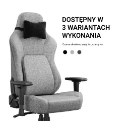 Fotel Anda Seat Phantom 4 L Gray Fabric Gamingowy do 100kg Tkanina Szary