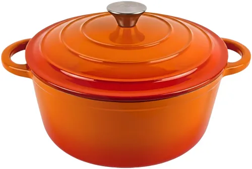 Garnek żeliwny HAGE DQ26 5L Pomarańczowy