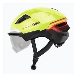 Kask rowerowy z kierunkowskazami ABUS Hyp-e Ace signal yellow