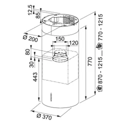 Okap Franke TUBE PLUS 3707 WH Biały