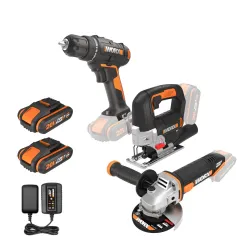 Zestaw elektronarzędzi Worx WX100 + WX543 + WX800